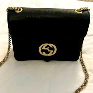 Gucci Interlocking Calf skin shoulder bag